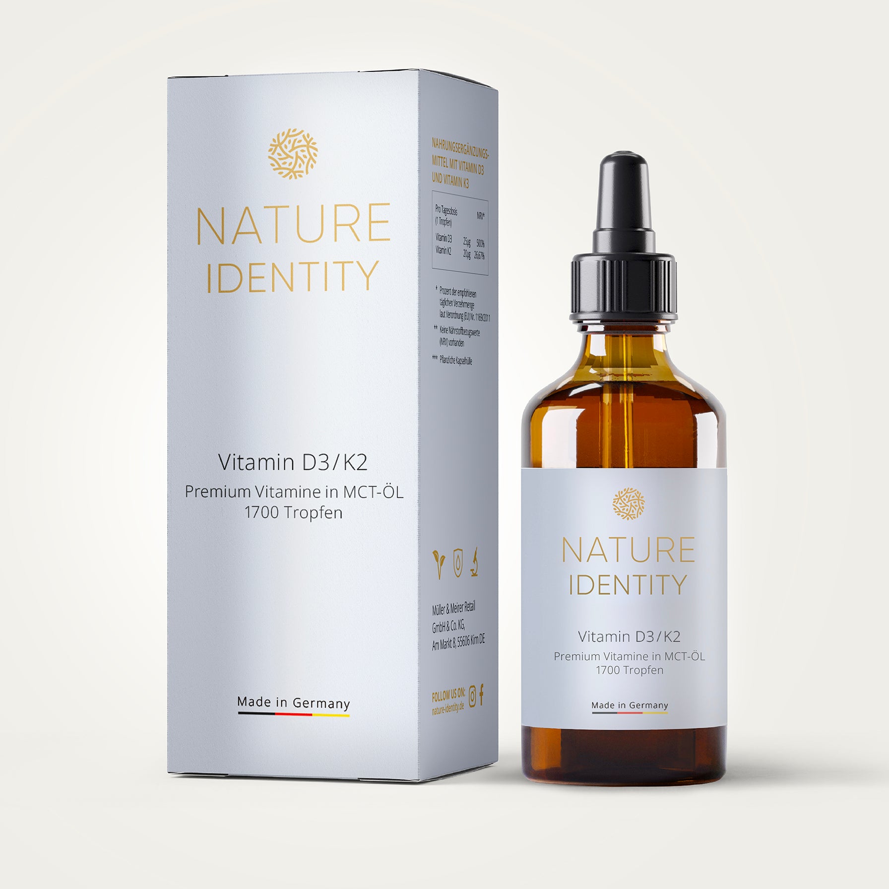 Vitamin D3/K2 1.000 I.E D3, 20mcg K2